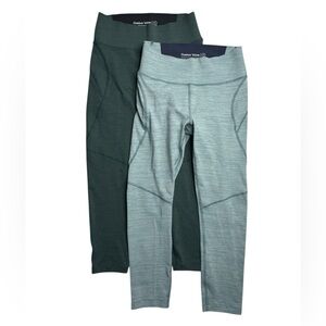 Outdoor Voices 2 Pairs Tech Sweat 3/4 Leggings Slate Size Small Workout